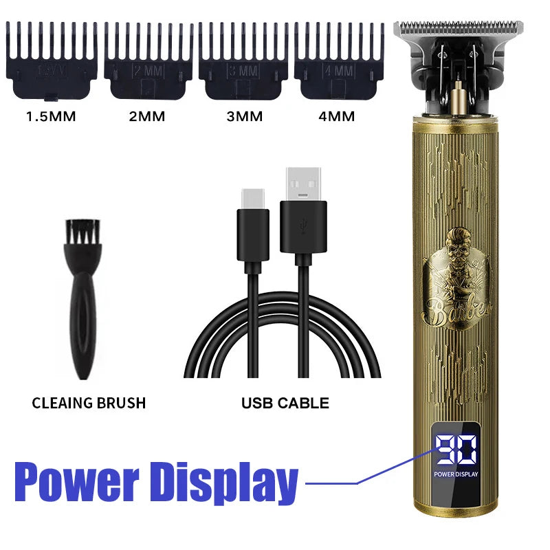 Vintage T9 Hair Clipper Beard Shaving Body Hair Trimmer Clippers Electric Men Haircut Machine 0mm Barber Shaver
