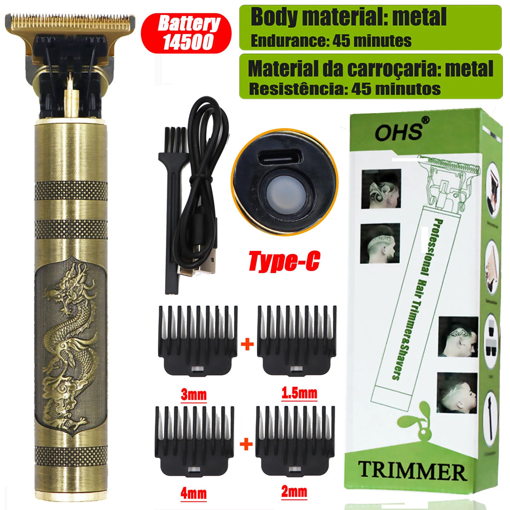 Vintage T9 Hair Clipper Beard Shaving Body Hair Trimmer Clippers Electric Men Haircut Machine 0mm Barber Shaver