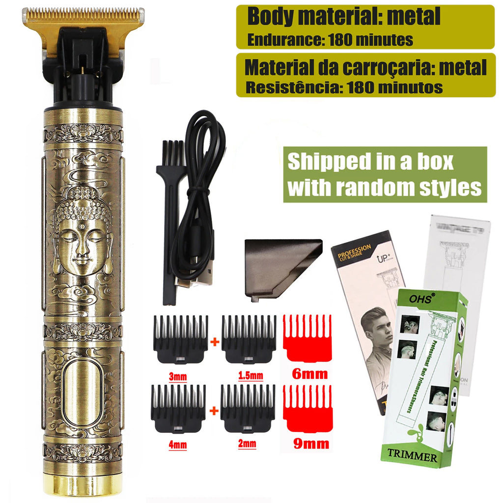 Vintage T9 Hair Clipper Beard Shaving Body Hair Trimmer Clippers Electric Men Haircut Machine 0mm Barber Shaver